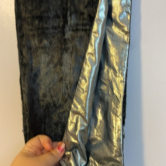 Mystique Infinity Wrap Black Velour and Silver Scarf OS - Picture 2 of 13